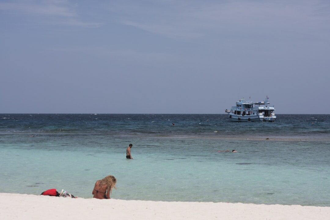 celebrity on tropical beach